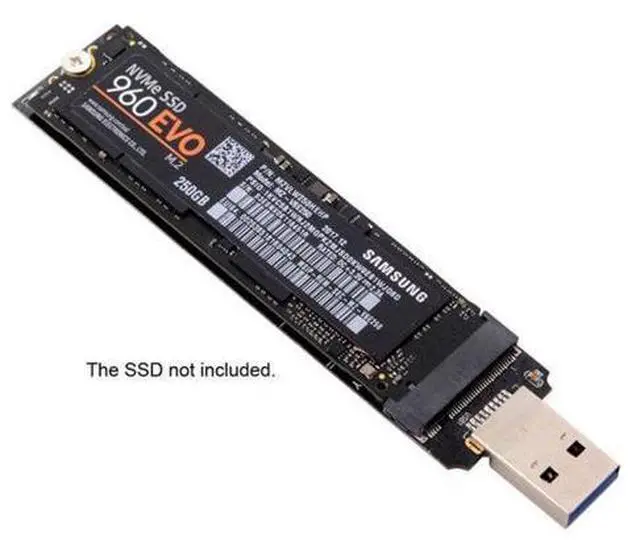 Alt view image 2 of 7 - Cable USB 3.0 to NVME M-key M.2 NGFF SSD External PCBA Conveter Adapter RTL9210 Chipset with Case