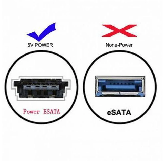 Alt view image 5 of 6 - Type-C USB-C to Power Over eSATA DC5V Adapter USB3.0 to HDD/SSD/ODD eSATAp Converter