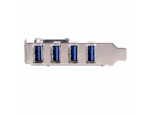 Alt view image 5 of 7 - Low Profile 4 Ports PCI-E to USB 3.0 HUB PCI Express Expansion Card Adapter 5Gbps for Motherboard