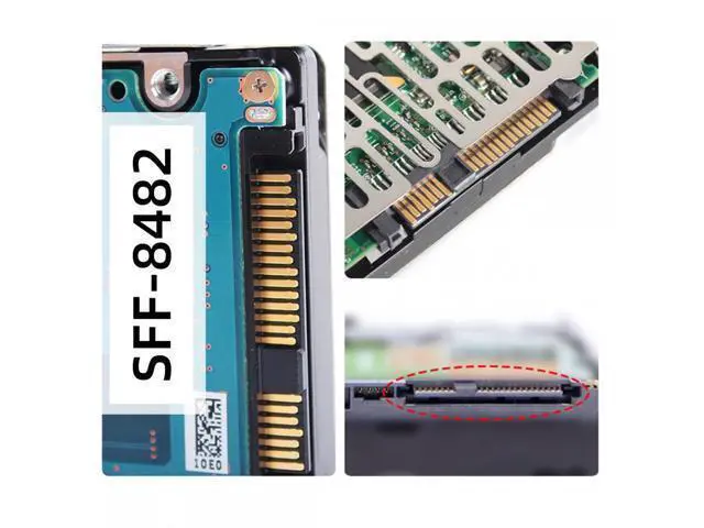 Alt view image 5 of 7 - SFF-8482 SAS 29Pin to USB Type-C & Type-A 5Gbps Hard Disk Drive Raid Adapter with Chipset and Power Port (Need 12V/3A Power Supply)