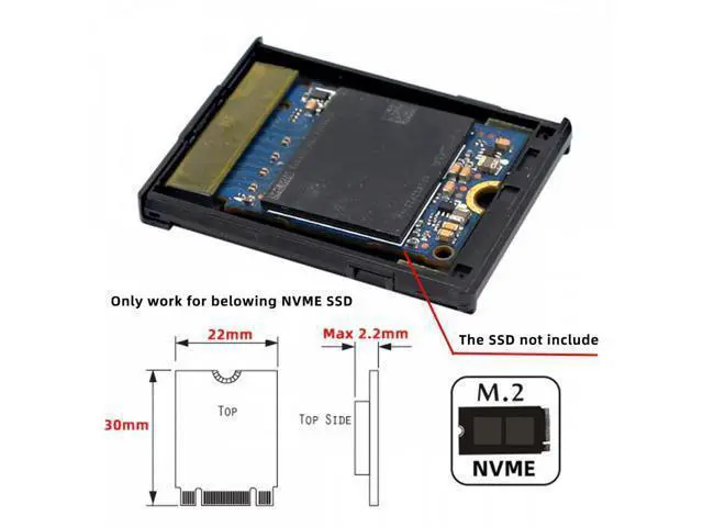Alt view image 3 of 7 - CFexpress Type-B to NVME 2230 Memory Card Kit Case CFE CFB NGFF M-key Adapter Compatible with XS Camera 8K RAW PCIe Expansion