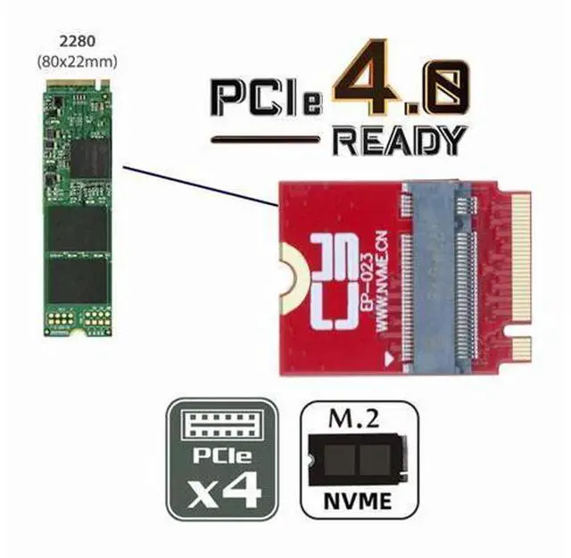 Alt view image 5 of 7 - NVME M-Key 22x30mm to 22x80mm NGFF Extension SSD Upgrade Adapter Compatible with ROG Flow X13 Gamings Laptop