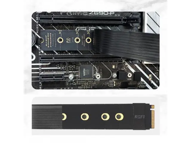 Alt view image 7 of 7 - M.2 NGFF NVMe M-Key to PCI-E X1 X4 X8 X16 Cable Graphics Card Extension Adapter PCI-Express for M2 2260 2280