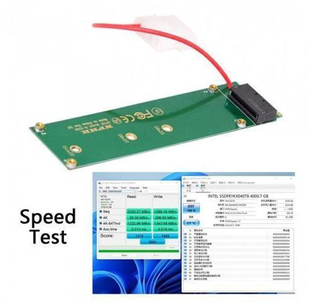Alt view image 5 of 7 - SM Ruler 1U GEN-Z EDSFF Short SSD E1.S to NVMe NGFF M-key 4X Host Carrier Adapter with Power