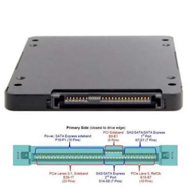 Alt view image 6 of 7 - SFF-8639 NVME U.2 to NGFF M.2 M-key PCIe SSD Case Enclosure for Mainboard Replace Intel SSD 750 p3600 p3700 SA-217