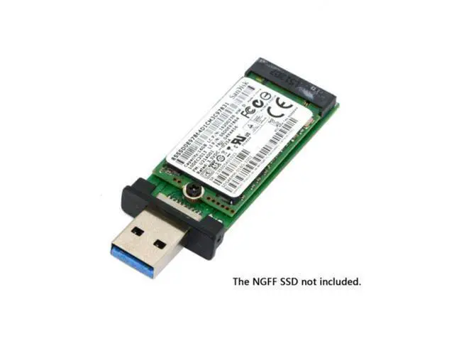 Alt view image 2 of 7 - HKCY U3-073 42mm NGFF M2 SSD to USB 3.0 External PCBA Conveter Adapter Card Flash Disk Type with Black Case