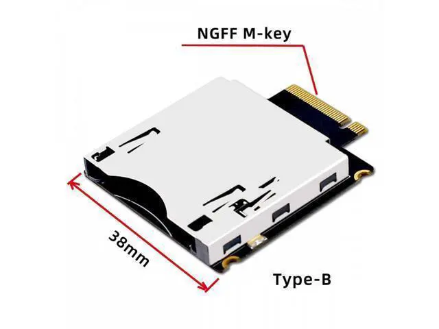 Alt view image 3 of 6 - NGFF M.2 NVMe Host to CFExpress CFB Extension Adapter M2 M-key for CFE Type-B Support R5 Z6 Z7 Memory Card