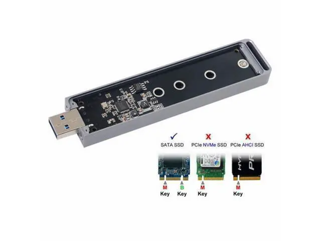 Alt view image 2 of 7 - B/M-key NGFF M2 SSD to USB 3.0 External PCBA Conveter Adapter Card Flash Disk Type