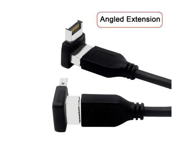 Alt view image 5 of 7 - 2pcs Overmold USB 3.1 Front Panel Header Male to Female Type-E Motherboard Extension Data Adapter