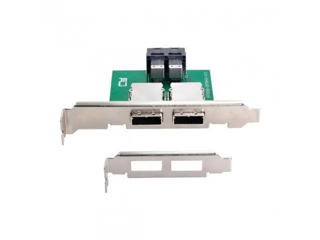Alt view image 2 of 7 - Dual Ports Mini SAS SFF-8088 To Internal SAS HD SFF-8643 PCBA Female Adapter With Low Profile Bracket