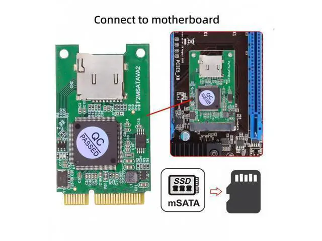 Alt view image 6 of 7 - 30x50mm MSATA to Micro SD T-Flash TF Card Rearder Adapter Embedded for Industrial Mobile SSD
