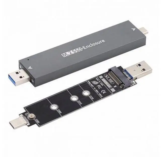 Main image of Combo Type-C USB3.0 to NVME M-key M.2 NGFF SATA SSD PCBA Case 2280/2242/2230mm Adapter RTL9210B Chipset UC-057-2280MM
