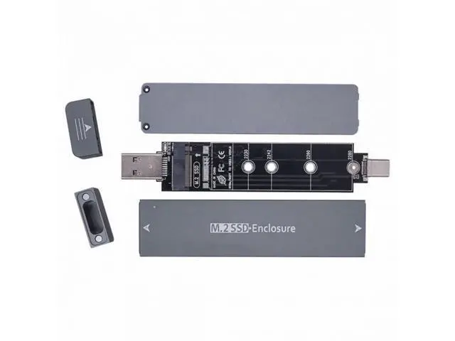 Alt view image 2 of 7 - Combo Type-C USB3.0 to NVME M-key M.2 NGFF SATA SSD PCBA Case 2280/2242/2230mm Adapter RTL9210B Chipset UC-057-2280MM