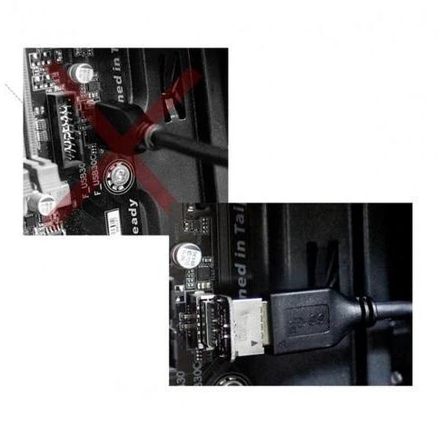 Alt view image 7 of 7 - 2pcs USB 3.1 Front Panel Header Male to Female Type-E Motherboard Extension Data Adapter