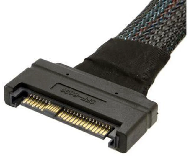 Alt view image 4 of 6 - U.2 U2 SFF-8639 NVME PCIe SSD Cable Male to Female Extension 50cm 68pin SF-105-0.5M