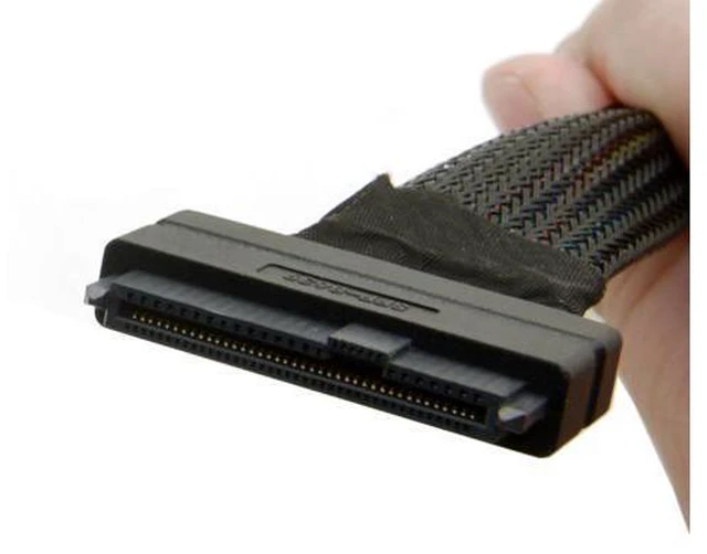 Alt view image 5 of 6 - U.2 U2 SFF-8639 NVME PCIe SSD Cable Male to Female Extension 50cm 68pin SF-105-0.5M