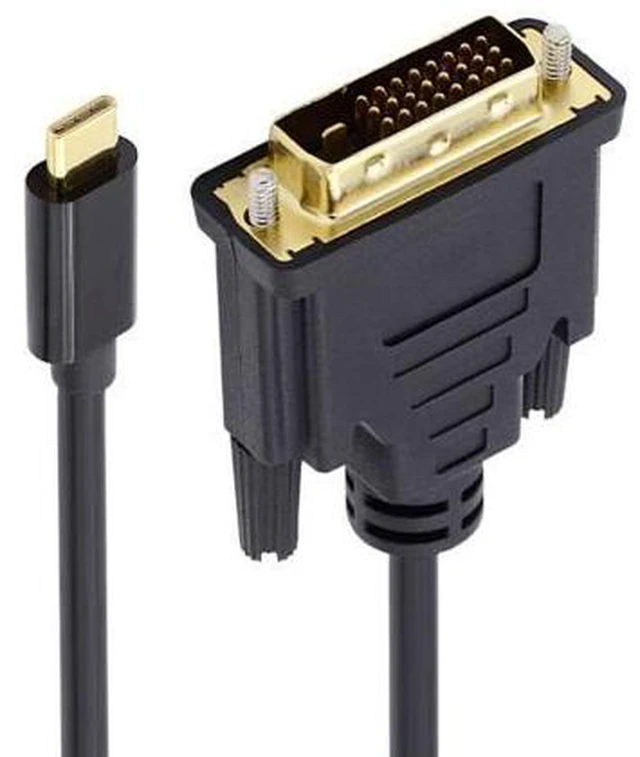 Main image of HKCY USB 3.1 Type C USB-C Source to DVI 1080P 60hz Displays Male Monitor Cable for Laptop 1.8m