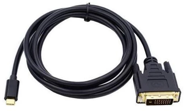 Alt view image 3 of 7 - HKCY USB 3.1 Type C USB-C Source to DVI 1080P 60hz Displays Male Monitor Cable for Laptop 1.8m
