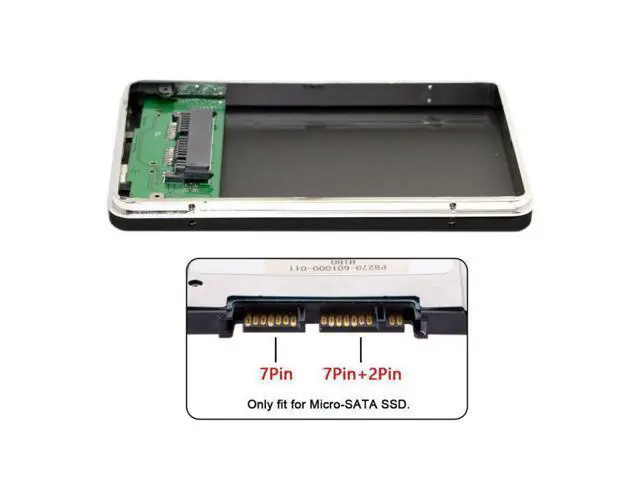 Alt view image 5 of 7 - USB2.0 480Mbps to 1.8 inch Micro SATA 16pin 7+9 SSD HDD External Hard Disk Enclosure