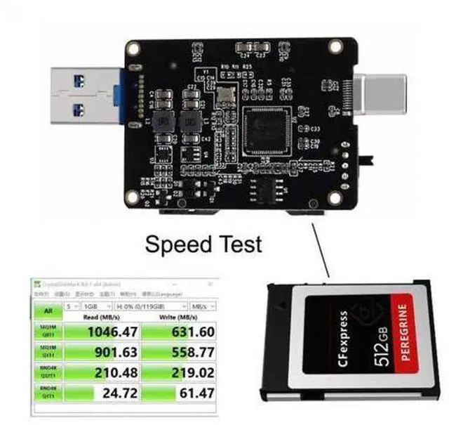 Main image of USB3.1 Type-C Type-A to CF Express Extension Card Reader for CFE Type-B Support R5 Z6 Z7 Memory Card