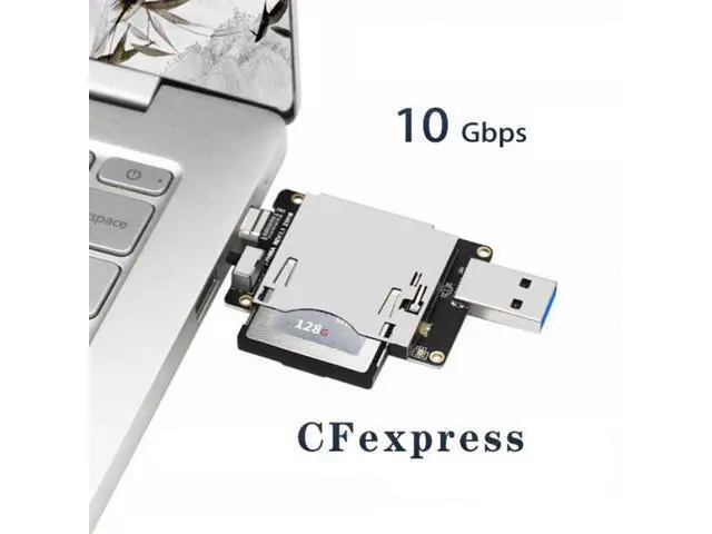 Alt view image 5 of 7 - USB3.1 Type-C Type-A to CF Express Extension Card Reader for CFE Type-B Support R5 Z6 Z7 Memory Card