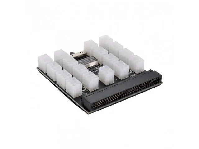 Alt view image 2 of 7 - SM 1200W Server PSU Power Supply Breakout Board Adapter with 17 Ports ATX 6 Pin for DPS-800GB 1200FB 1200QB