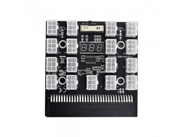 Alt view image 3 of 7 - SM 1200W Server PSU Power Supply Breakout Board Adapter with 17 Ports ATX 6 Pin for DPS-800GB 1200FB 1200QB