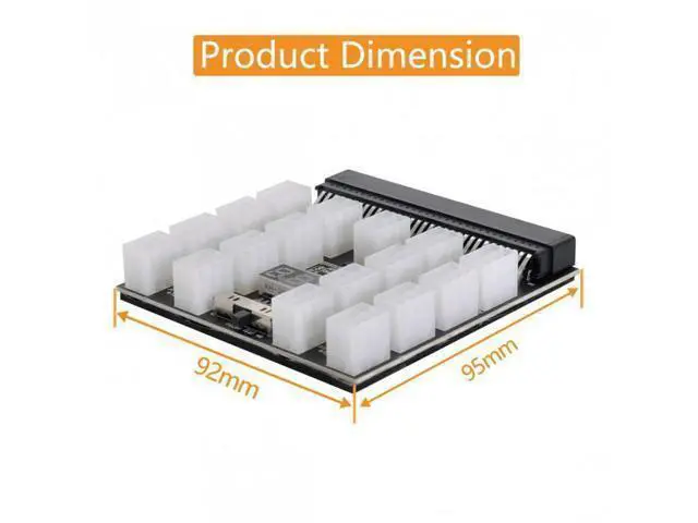 Alt view image 7 of 7 - SM 1200W Server PSU Power Supply Breakout Board Adapter with 17 Ports ATX 6 Pin for DPS-800GB 1200FB 1200QB