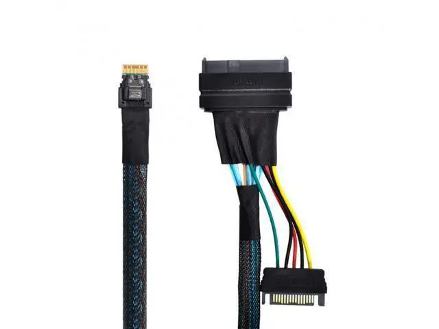 Alt view image 3 of 6 - U.2 U2 SFF-8639 to Slimline SFF-8654 4i NVME PCIe SSD Cable for Mainboard SSD 750 p3600 p3700 M.2