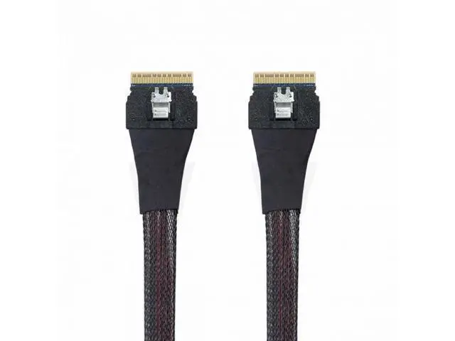 Alt view image 2 of 7 - PCI-E Slimline SAS 4.0 SFF-8654 8i 74pin Host to SFF-8654 74Pin Slim SAS Target Cable 50cm SF-028