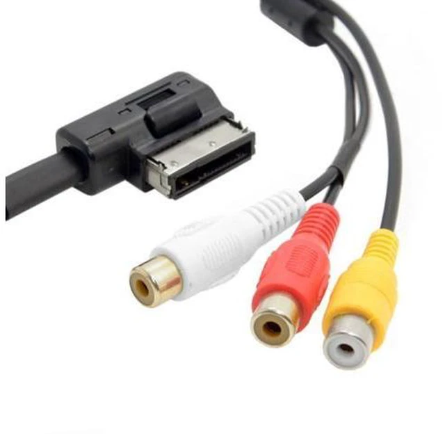 Main image of AMI MMI to 3 RCA o Video Cable Female DVD video and o input cable For A1 A7 A8 Car CA-097