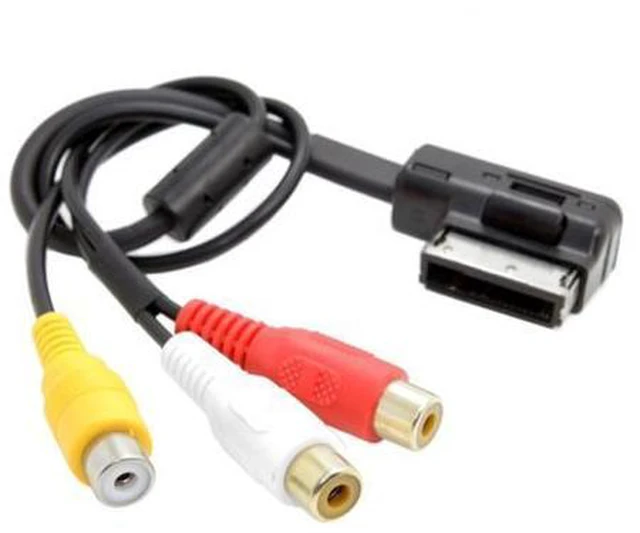 Alt view image 2 of 3 - AMI MMI to 3 RCA o Video Cable Female DVD video and o input cable For A1 A7 A8 Car CA-097
