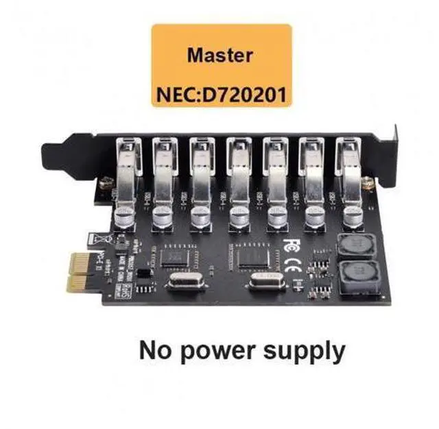 Main image of 7 Ports PCI-E to USB 3.0 HUB PCI Express Expansion Card Adapter 5Gbps for Motherboard