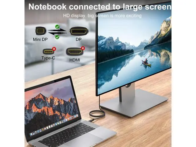 Alt view image 7 of 7 - Mini DisplayPort 2.1 Mini-DP 2.0 to DP Cable 16K 60hz Cable Ultra-HD UHD DP 1.4 8K 120hz Compatible FreeSync G-Sync Gaming Monitor 4090 7900