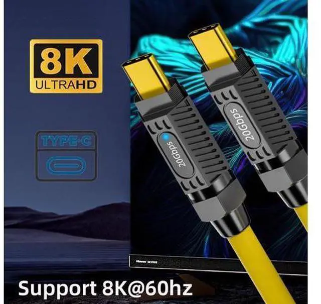 Alt view image 4 of 7 - 2.0M Ultra Soft High Flex USB-C USB4 Cable 20Gbps 140W 8K for Gaming Keyboard Mouse Type-C Male to Male Cable Power & Data