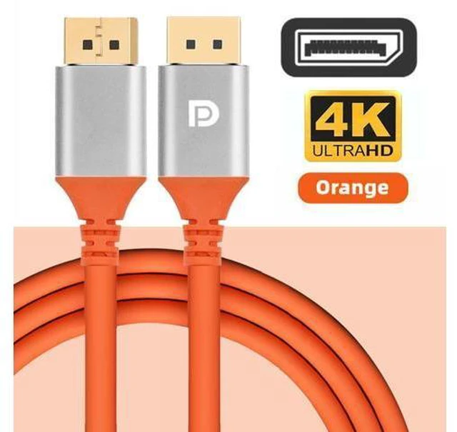 Alt view image 2 of 7 - HKCY DP 4K to DP Displayport Ultra Soft High Flex Monitor Cable Hyper Super Flexible Cord Male to Male for Computer Graphics Card