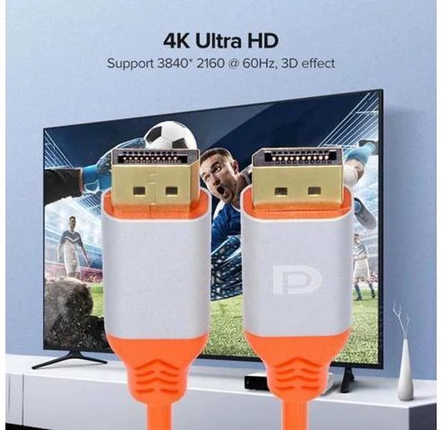 Alt view image 5 of 7 - DP 4K to DP Displayport Ultra Soft High Flex Monitor Cable Hyper Super Flexible Cord Male to Male for Computer Graphics Card (100cm)