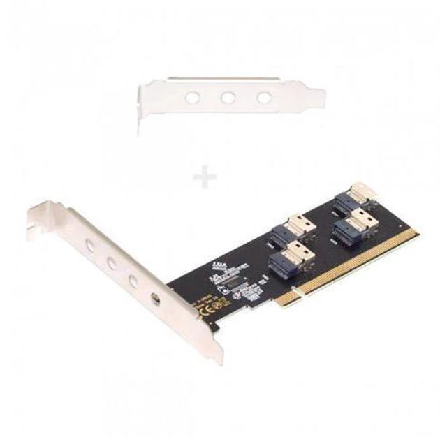 Alt view image 2 of 7 - HKCY SA-016-4P Four Slimline SFF-8654 4X 4 NVME to PCIE Express 3.0 4.0 Raid Card VROC Raid0 Hyper Adapter