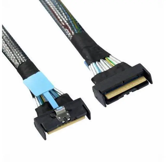 Main image of PCI-E 5.0 Mini Cool Edge IO MCIO STR PCI-E 8i 74Pin Male to MCIO 74Pin Male Extender Cable 50cm SF-063-BK