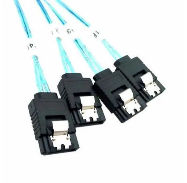 Alt view image 2 of 7 - Internal Mini SAS HD SFF-8643 Host to 4 SATA 7pin Target Hard Disk 6Gbps Data Server Raid Cable