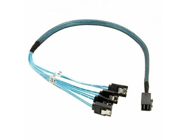 Alt view image 5 of 7 - Internal Mini SAS HD SFF-8643 Host to 4 SATA 7pin Target Hard Disk 6Gbps Data Server Raid Cable