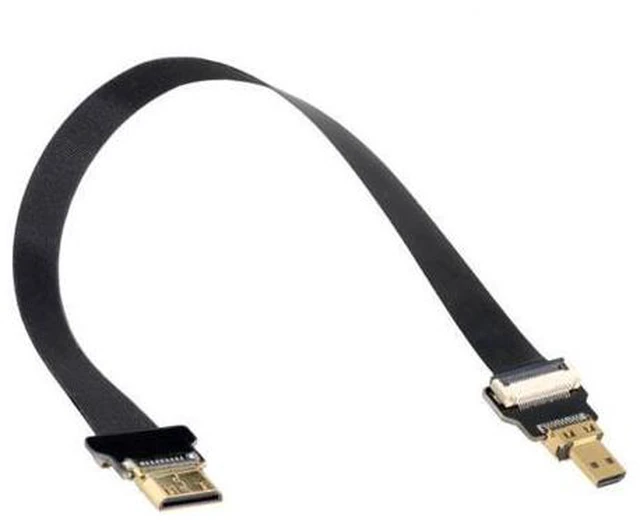 Alt view image 2 of 7 - CYFPV Mini HDMI Male to Micro HDMI Male Extension FPC Flat Cable 1080P for FPV HDTV Multicopter Aerial Photography