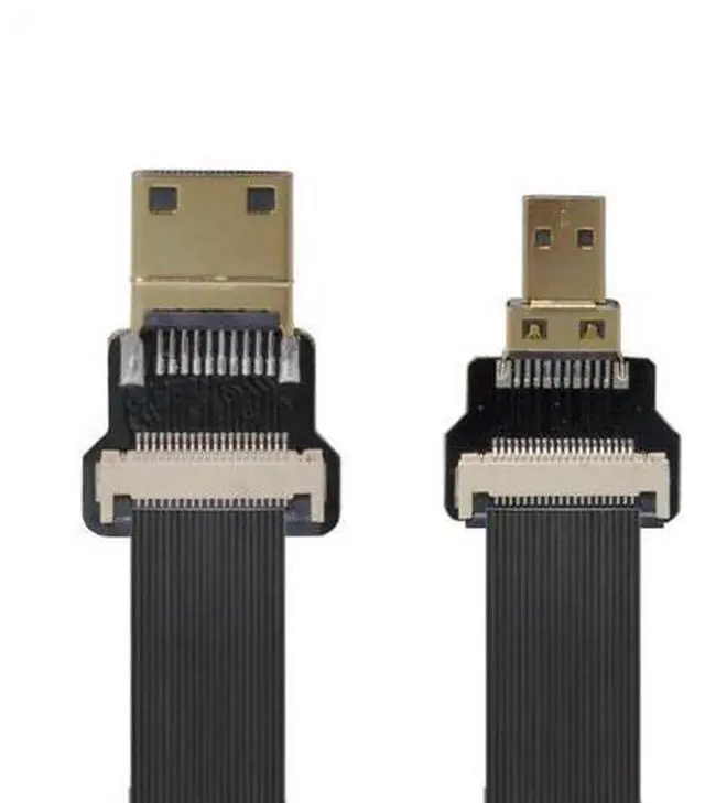 Alt view image 4 of 7 - CYFPV Mini HDMI Male to Micro HDMI Male Extension FPC Flat Cable 1080P for FPV HDTV Multicopter Aerial Photography