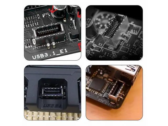 Alt view image 6 of 6 - USB 3.1 Front Panel Header to Type-C USB-C Female Extension Cable 40cm with Panel Mount Screw