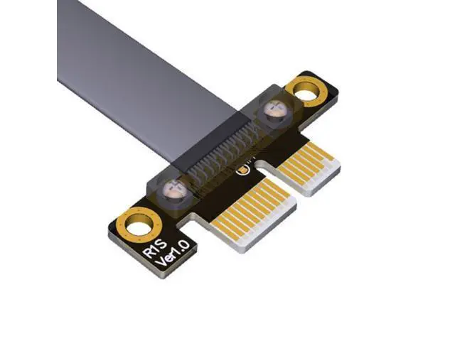 Alt view image 3 of 5 - PCI-E Gen3.0 1x To 16x Riser Cable 30cm PCI-Express PCI-E X16 Extender Right Angled Elbow Design EP-114
