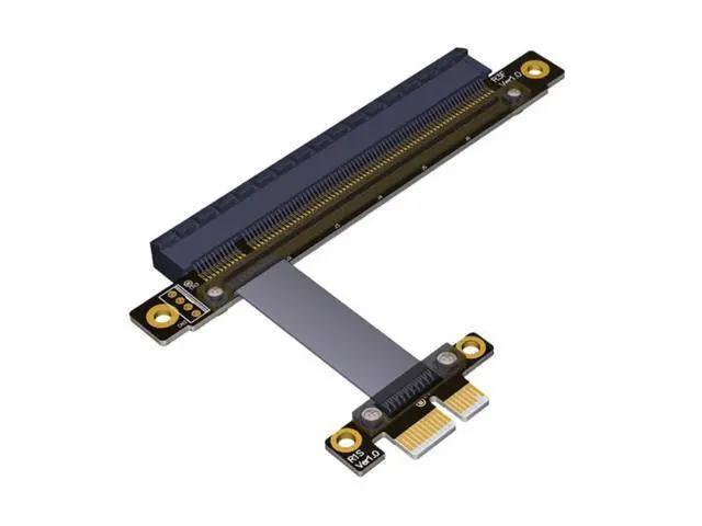 Alt view image 2 of 5 - PCI-E Gen3.0 1x To 16x Riser Cable 30cm PCI-Express PCI-E X16 Extender Right Angled Elbow Design EP-114
