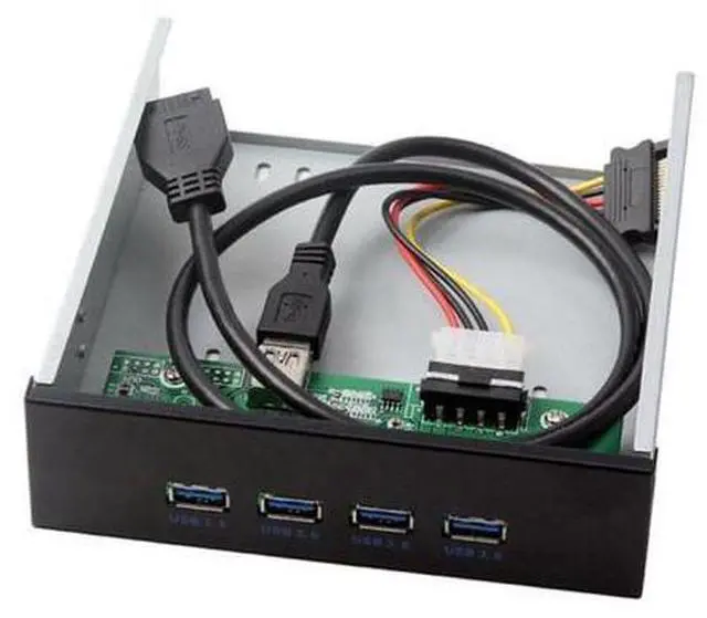 Alt view image 2 of 6 - SM USB 3.0 HUB 4 Ports Front Panel to Motherboard 20Pin Connector Cable for 5.25" CD-ROM Bay