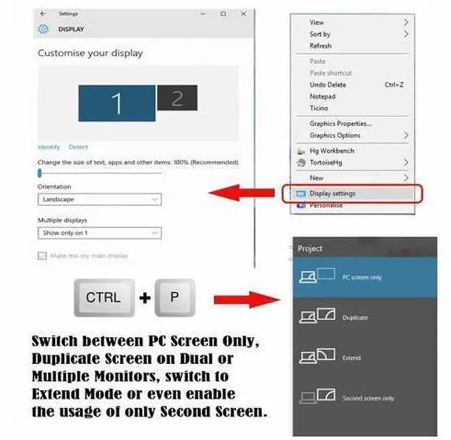 Alt view image 5 of 7 - Type-C USB-C to HDMI VGA Converter HDTV Multiport Displays Adapter 4K 60hz 1080p with Female PD 100W Power Port