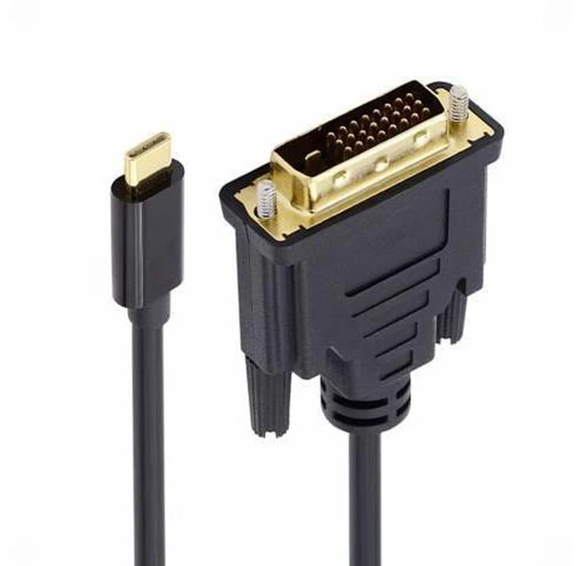 Alt view image 2 of 7 - USB 3.1 Type-C USB-C Source to DVI 1080P 60hz Displays Male Monitor Cable for Laptop 1.8m