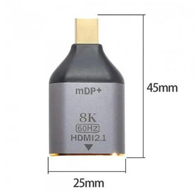 Main image of SM Mini DisplayPort 1.4 Source to HDMI 2.0 Display 8K 60hz UHD 4K Mini-DP to HDMI Male Monitor Adapter Connector